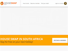 Tablet Screenshot of houseswap.co.za